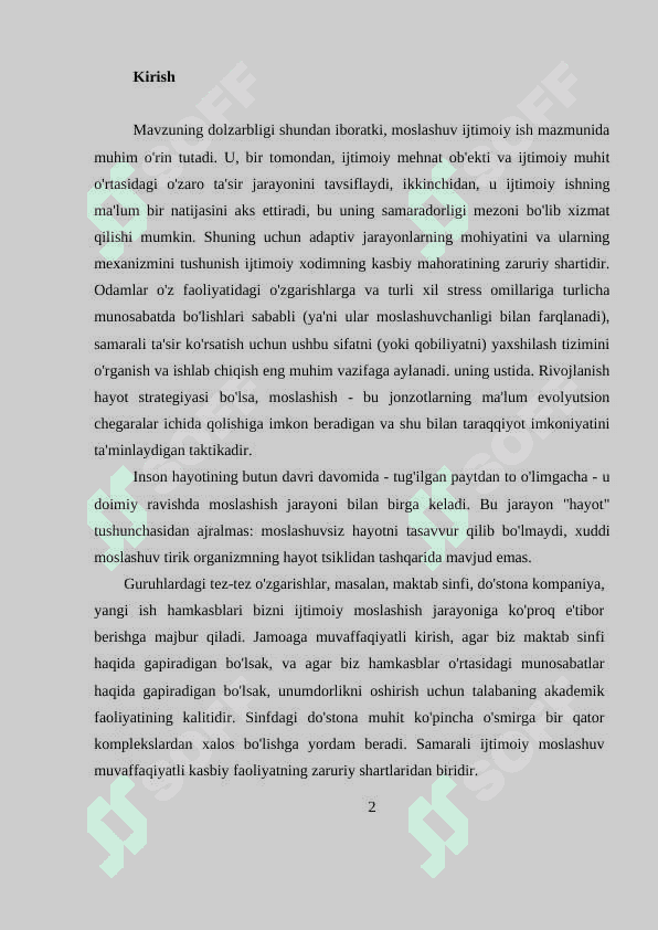 Adaptatsiya, dezadaptatsiya va readaptatdiya tushunchasi va ularning mazmun mohiyati 2