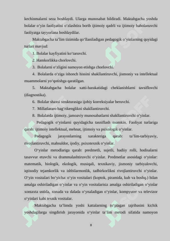 O‘YIN TEXNOLOGIYASI VA UNING VAZIFALARI 8