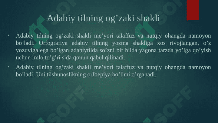 Talaffuz meyorlari 2