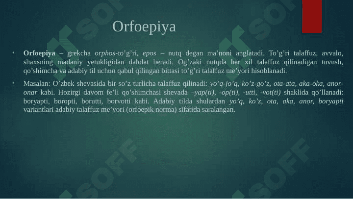 Talaffuz meyorlari 3