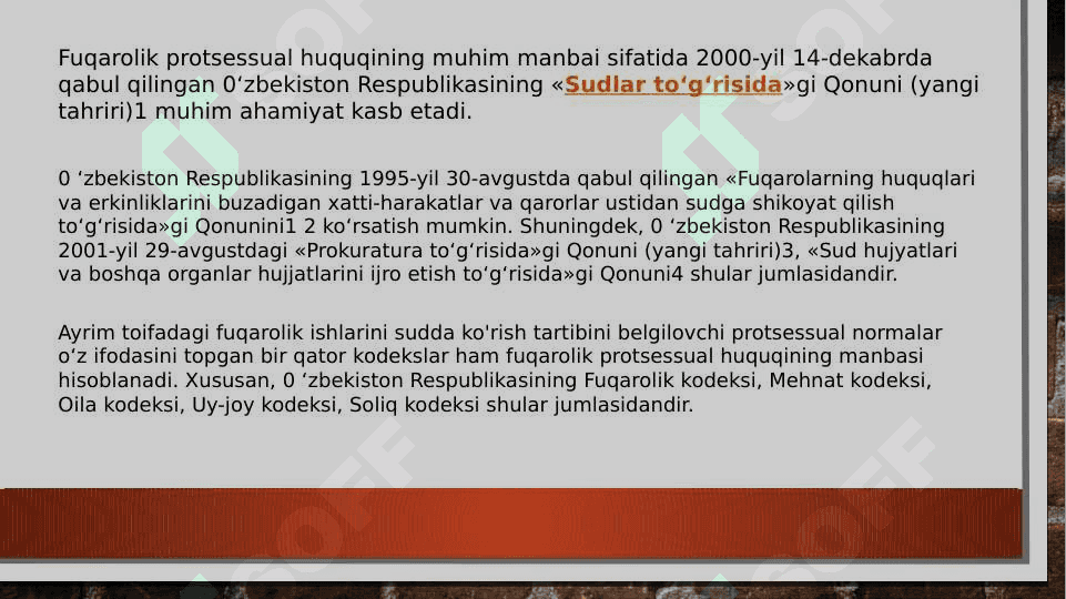 Fuqarolik protsessual huquqi 8