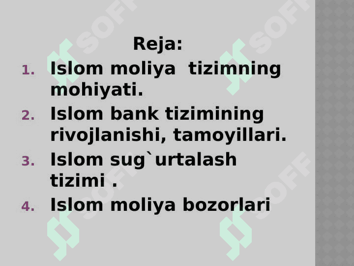 Islom moliyasining mohiyati, tamoyillari va asosiy qonuniyatlari 2