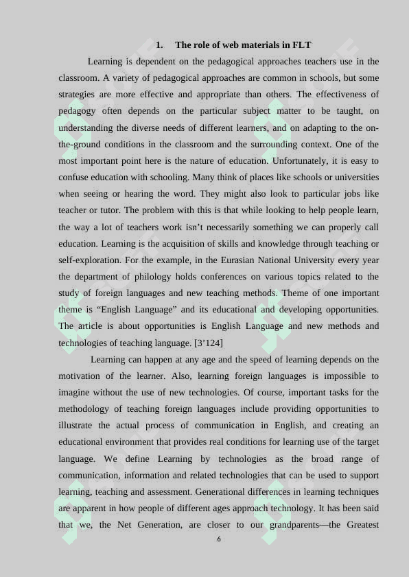 Using Web materials in the language classroom 6
