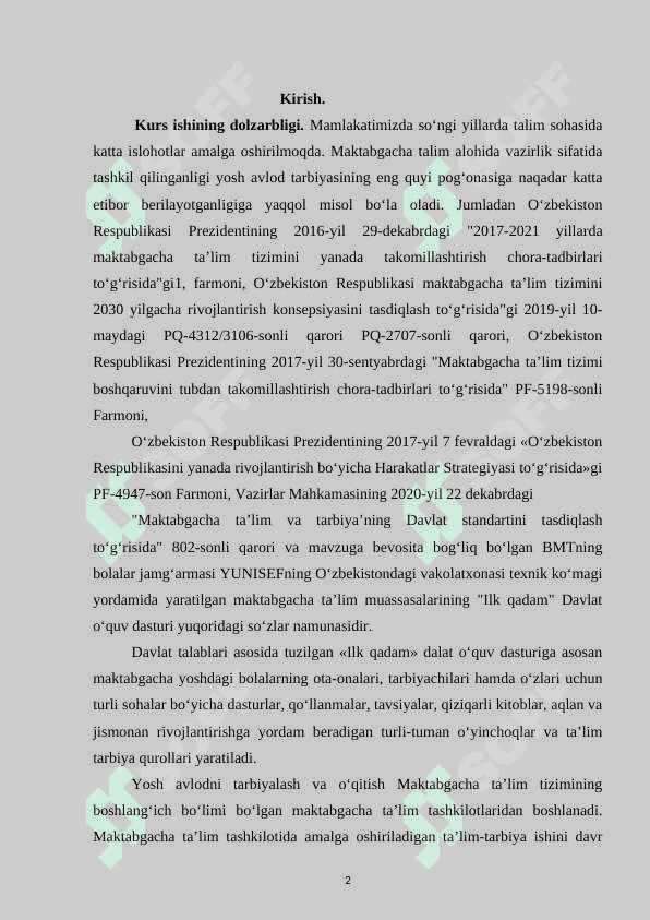 Ilk qadam takomillashtirilgan davlat dasturida bolalarning jismoniy rivojlanishiga qo‘yilgan talablarni guruhlarda o‘rganish 2