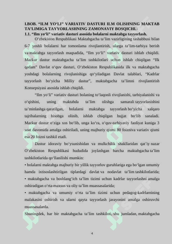 ”Ilm yo’li” variativ dasturi orqali bolani oilada maktabga tayyorlash 4