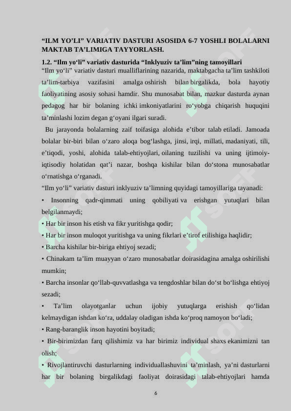 ”Ilm yo’li” variativ dasturi orqali bolani oilada maktabga tayyorlash 6
