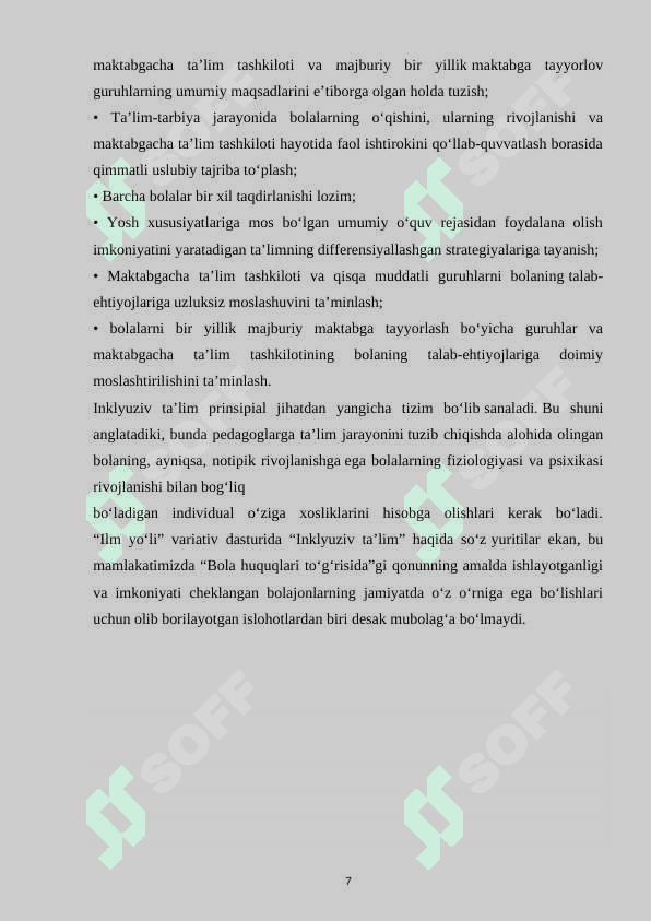 ”Ilm yo’li” variativ dasturi orqali bolani oilada maktabga tayyorlash 7
