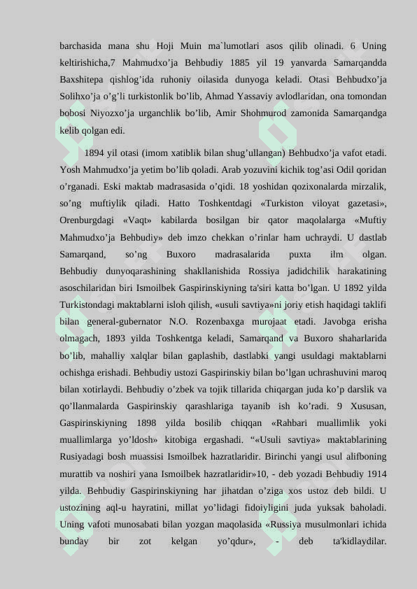 Mahmudo’ja Behbudiyning ijtimoiy pedagogik qarashlari 6