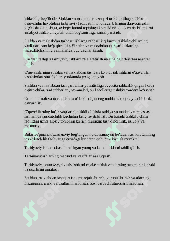 Sinfdan va maktabdan tashqari tarbiyaviy ishlarini rejalashtirish metodikasi 4