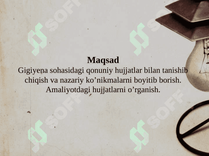 Gigiyena sohasidagi asosiy qonuniy hujjatlar bilan tanishish 3