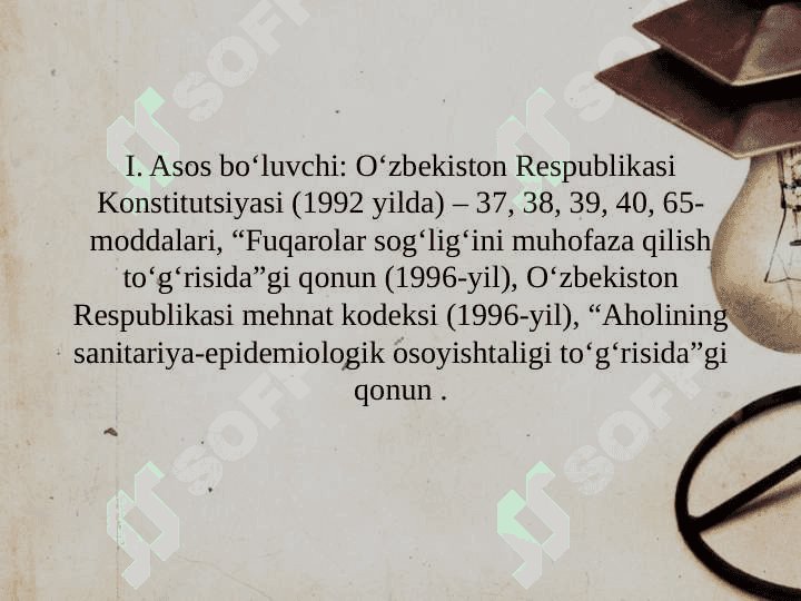 Gigiyena sohasidagi asosiy qonuniy hujjatlar bilan tanishish 5