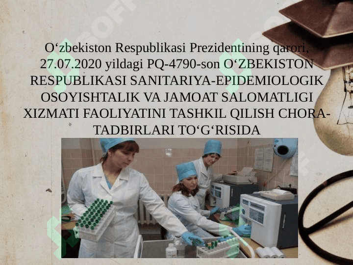 Gigiyena sohasidagi asosiy qonuniy hujjatlar bilan tanishish 7