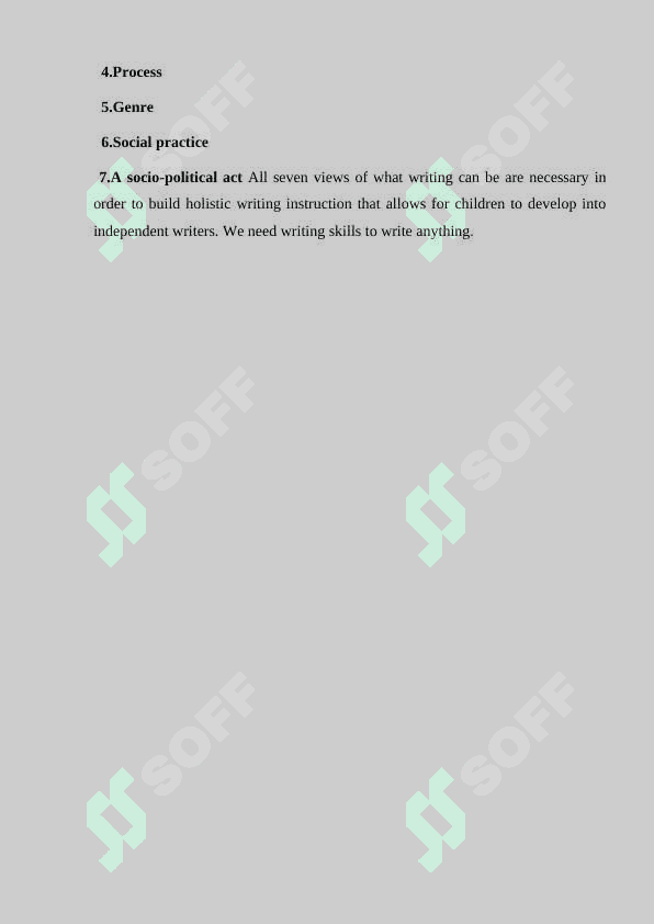 Contents of teaching writing in secondary schools 8