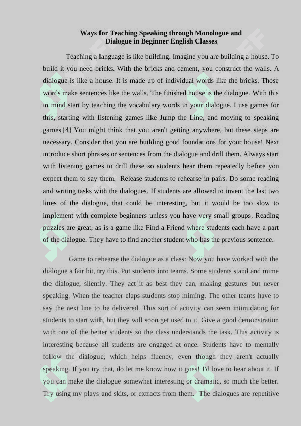 Teaching dialogue in beginner english classes 8