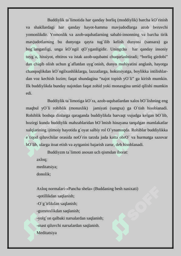 Buddaviylik dinining paydo bo‘lish tarixi, asosiy ta'limotlari, oqimlari va manbalari. #2 6