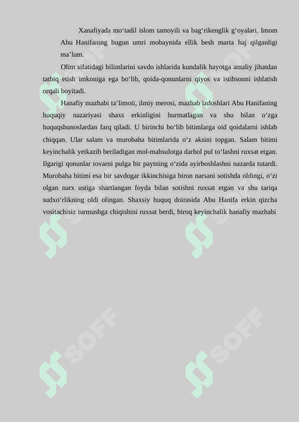 Markaziy osiyoda Hanafiya Mazhabining o’rni 3