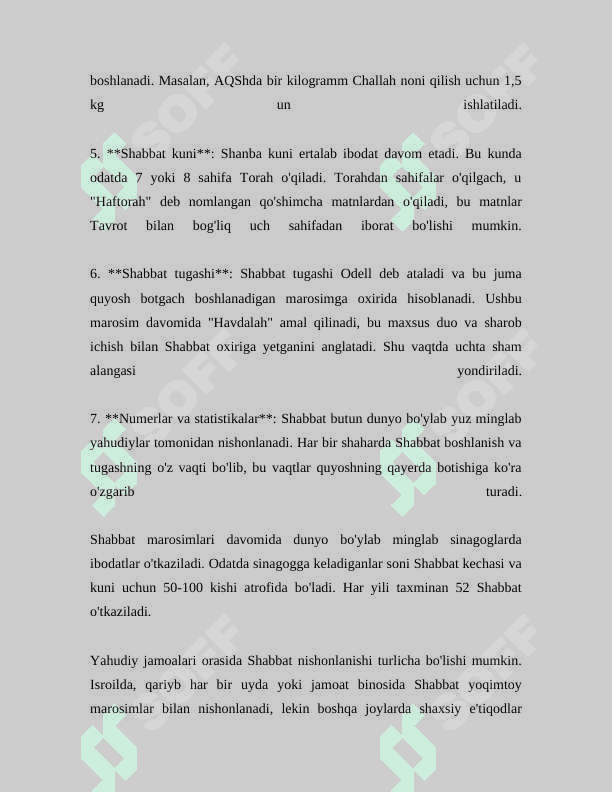 Yahudiylik ta'limoti an'ana va marosimlari. #1 6