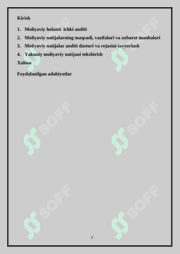 Moliyaviy natijalar auditi 2