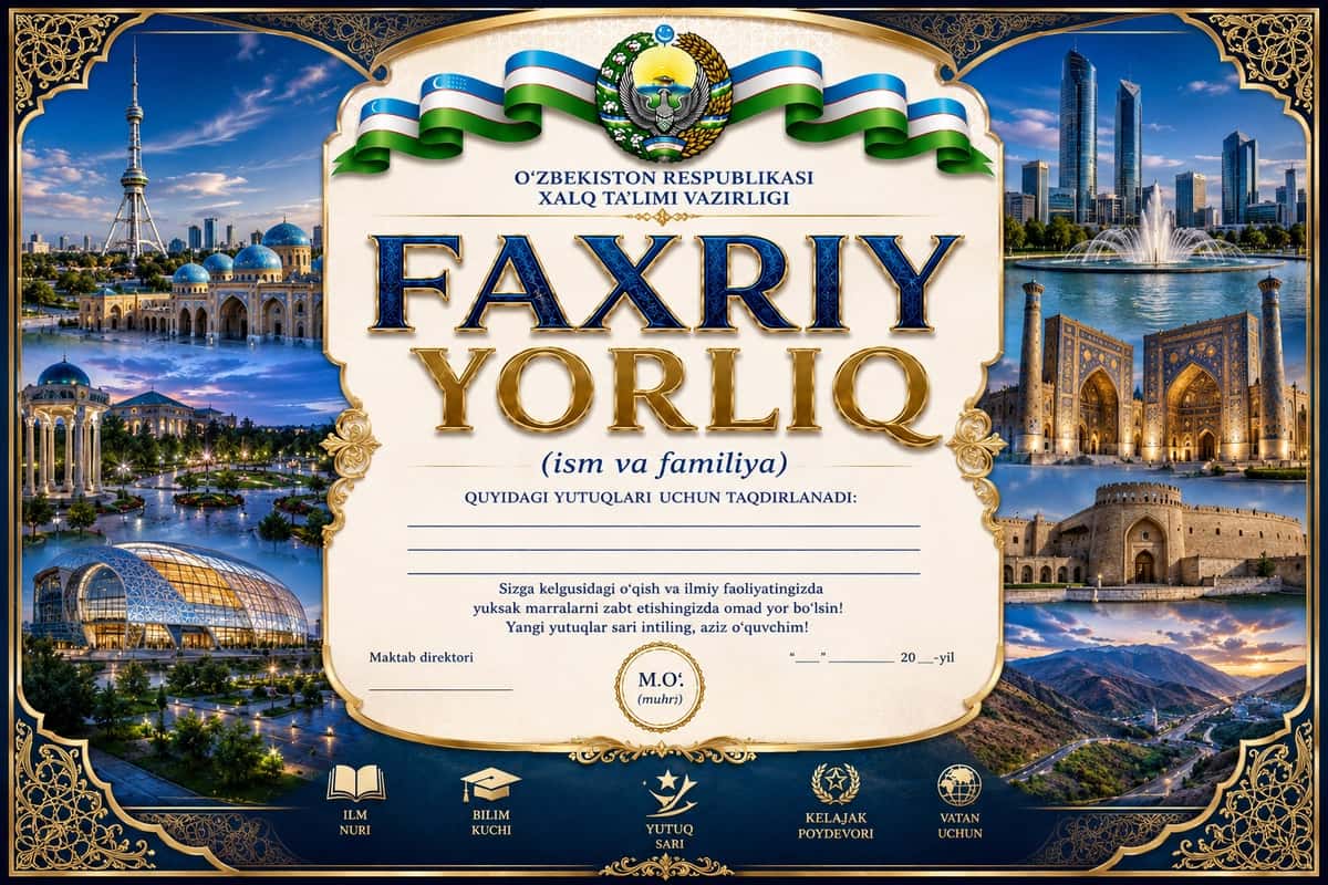 Faxriy yorliq 1