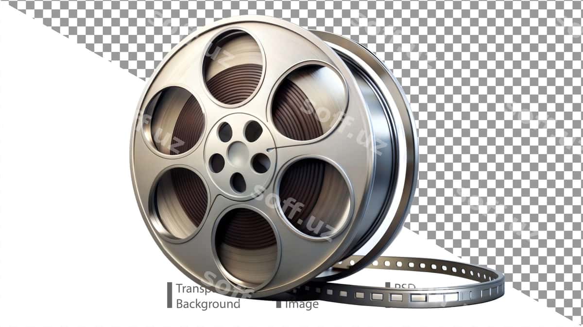 Film lyentasi isolatsiyalangan shaffof orqa fonda | Film reel isolated transparent background 1
