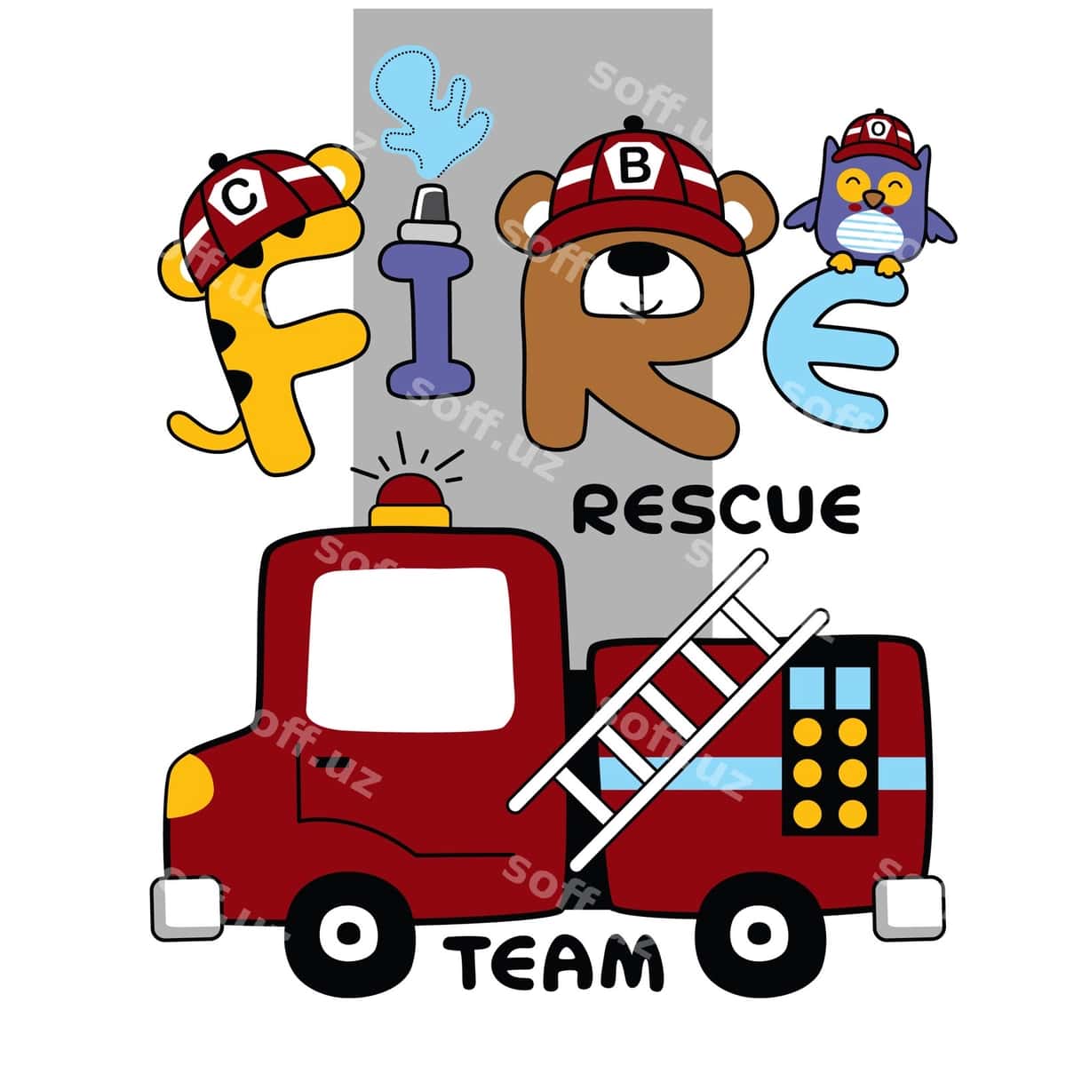 Olov exbarot guruh kulgili hayvon multfil'mi | Fire rescue team funny animal cartoon 1