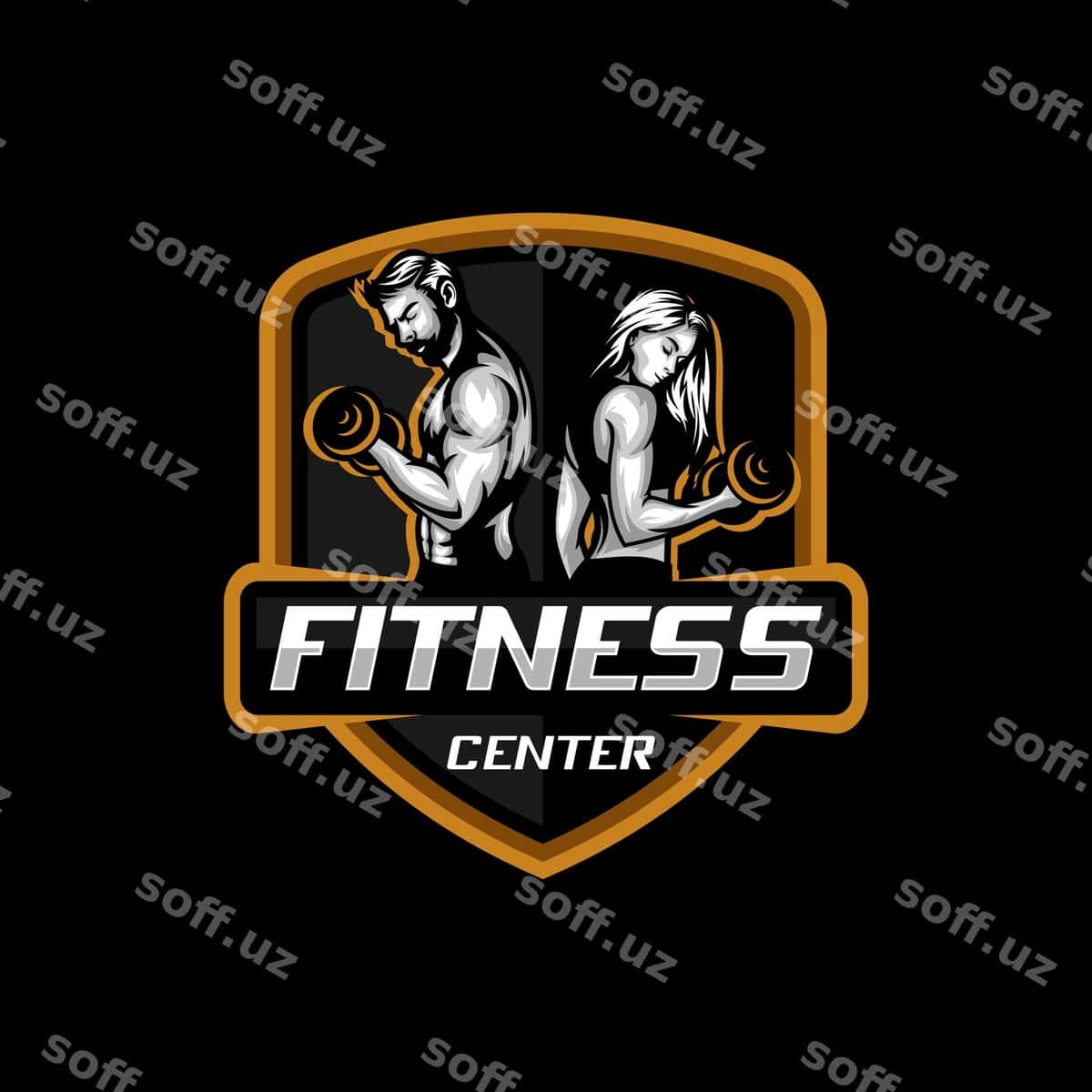 Fitnes markazi logotipi | Fitness center logo 1