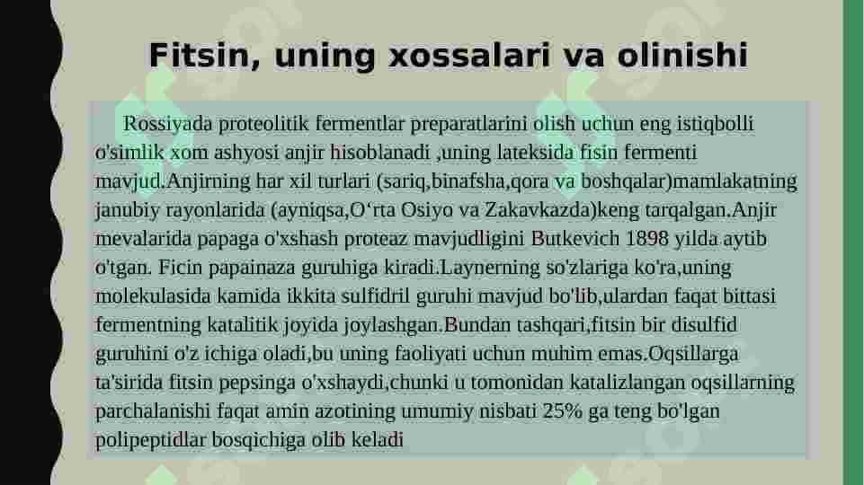 Fitsin fermentining oziq-ovqat sanoatida qo’llanilishi 3