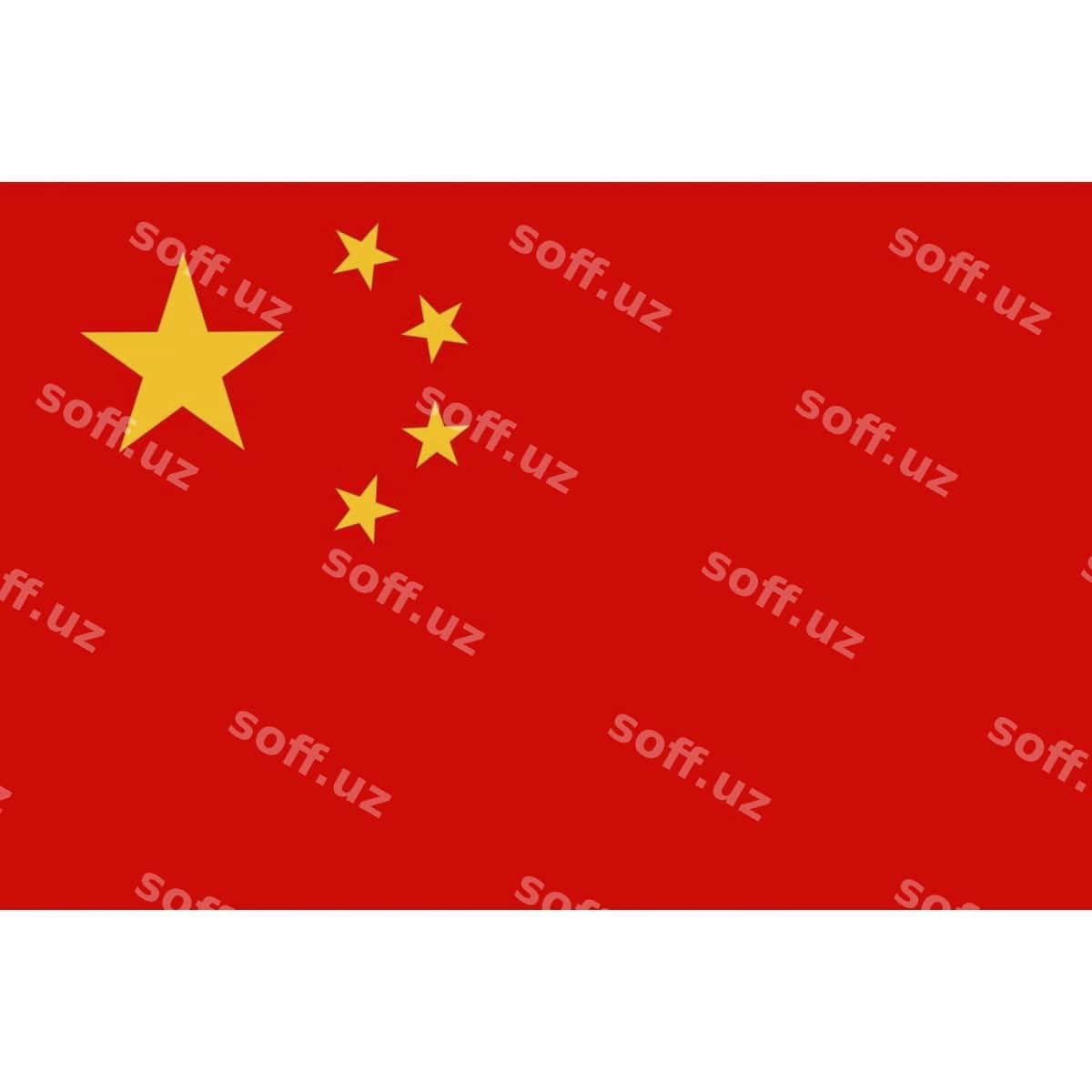 Xitoy bayrog'i besh yulduzli qizil fonli | Flag china with five stars red background 1