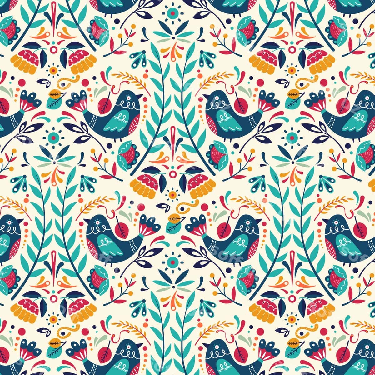 Tekis dizayn Nordic naqsh dizayni | Flat design nordic pattern design 1