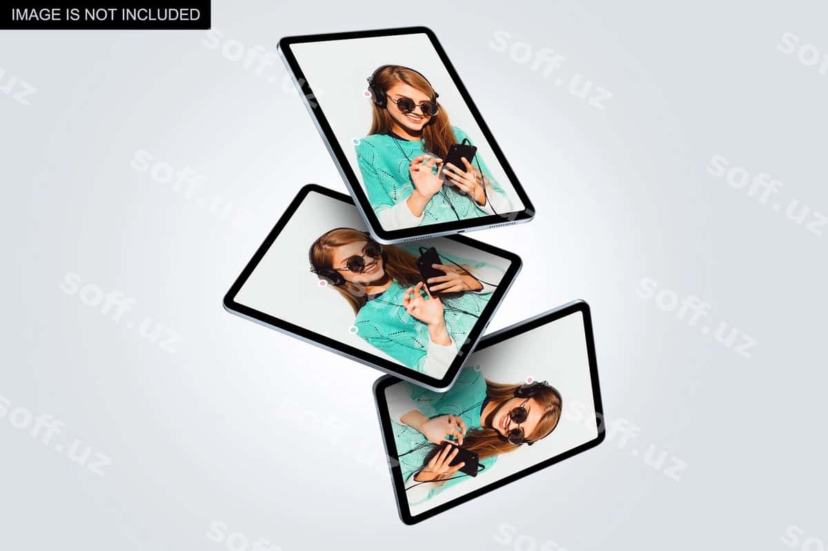 Suzuvchi noutbuk mockup dizaynlari | Floating laptop mockup designs 1