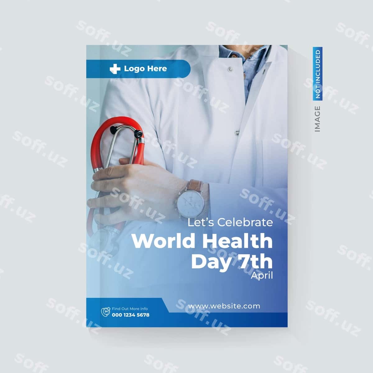 Flyer varaq Jahon sog'liq kuni | Flyer cover world health day 1