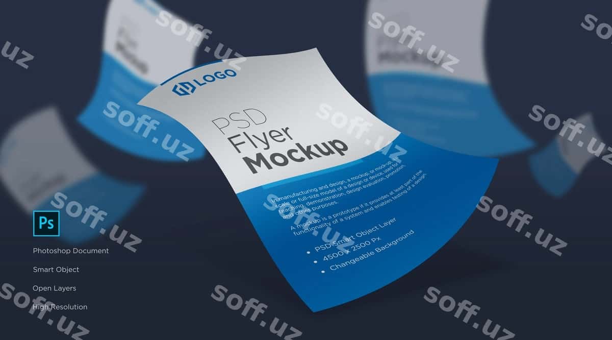 Flayer poster mockup dizayni | Flyer poster mockup design 1