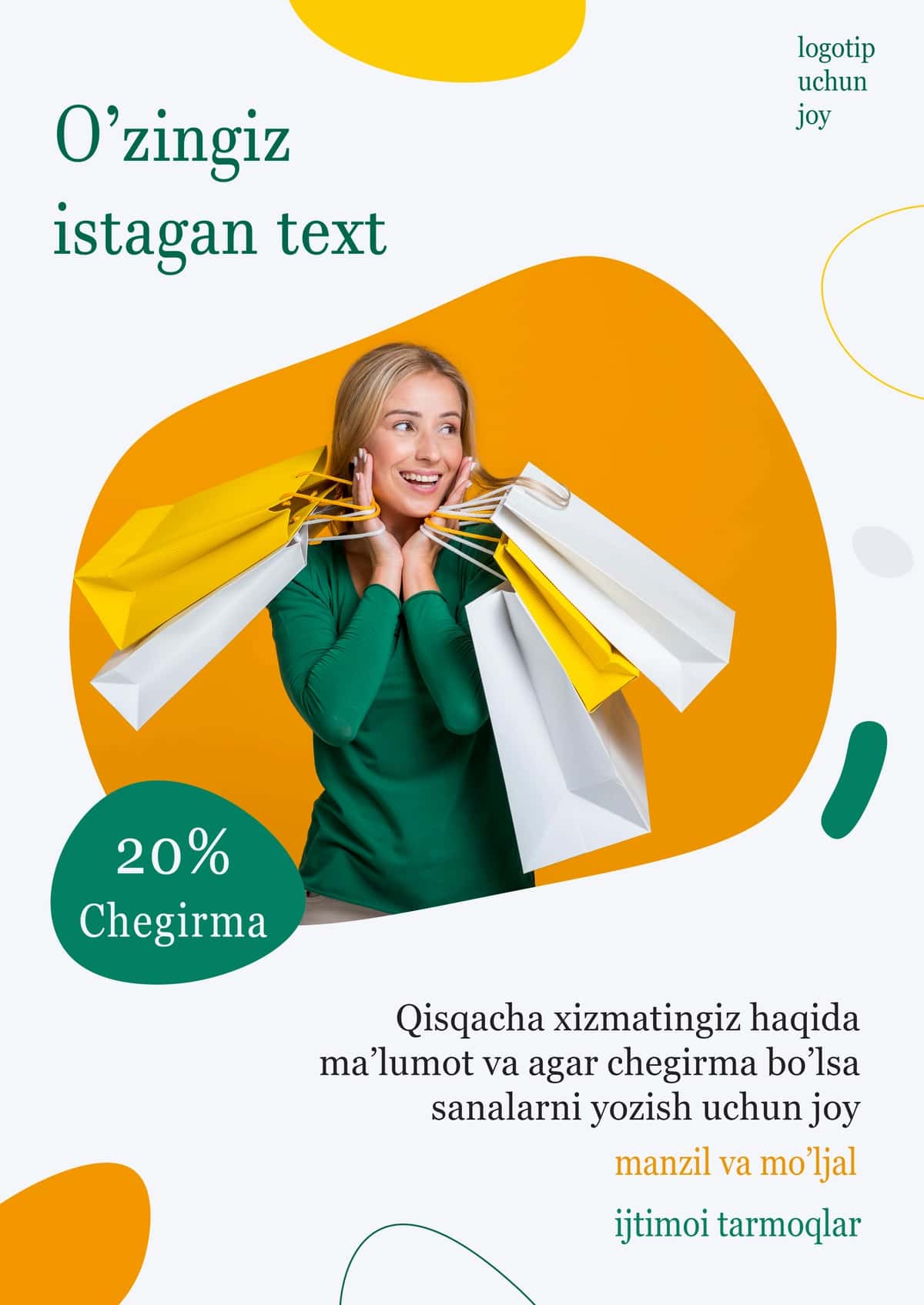 Kiyim do'koni uchun flyer 1