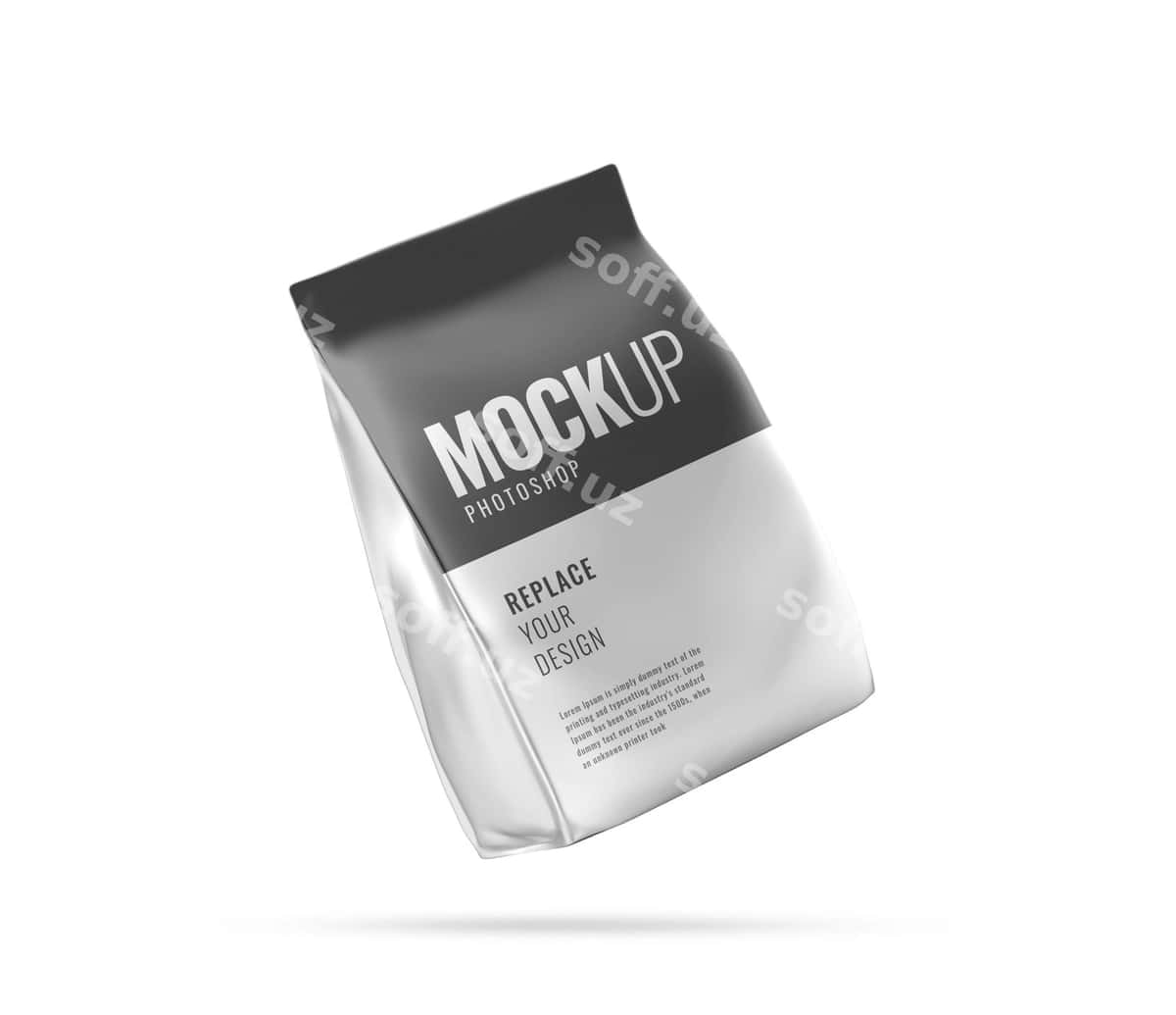 Ovqat poçyasi reklama namunasi | Food pouch bag advertising mockup 1