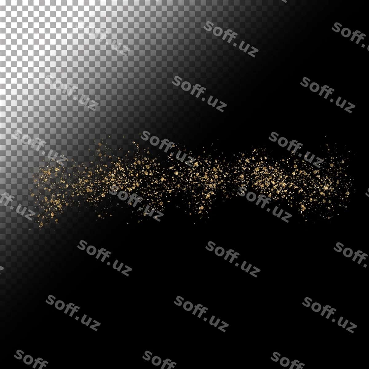 Bepul psd oltin yaltiroq spreyi bezaklari | Free psd gold glitter spray decoration 1