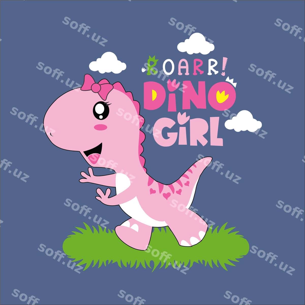 Dino qiz dizayni uchun bepul shablon | Free template design dino girl 1