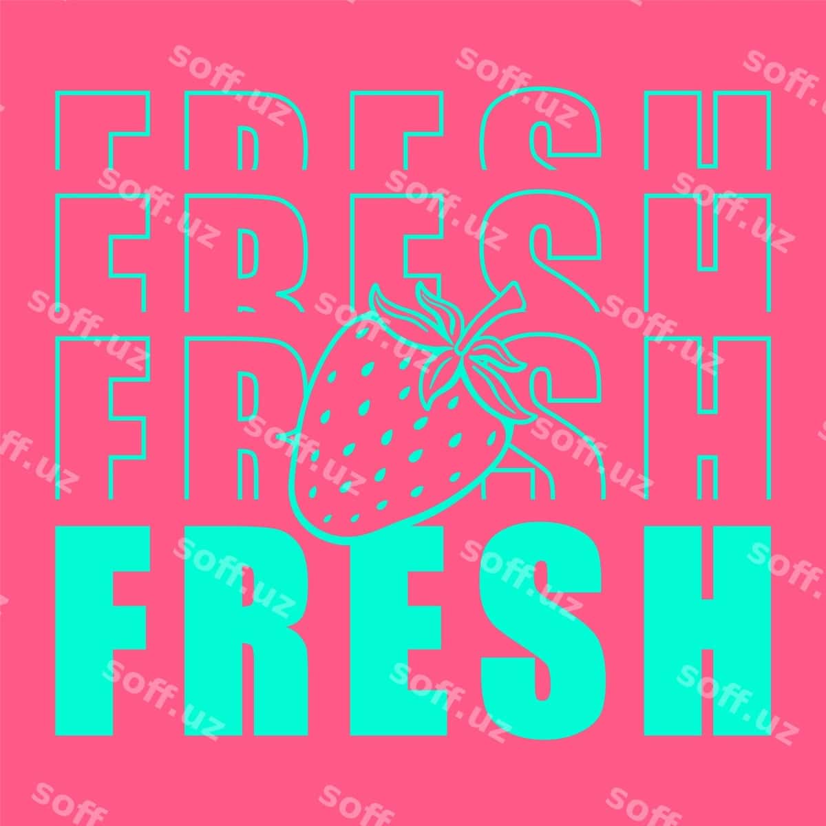 Yangi slovan bosish choo-choo | Fresh slogan print strawberry 1