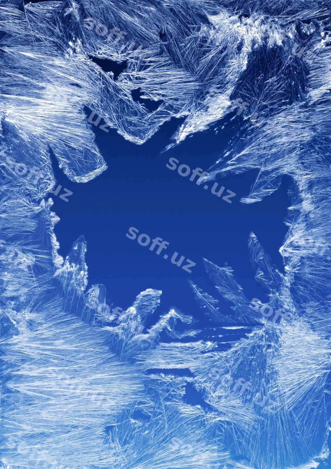 Soyuq naqshli oyna stekli | Frost pattern window glass 1