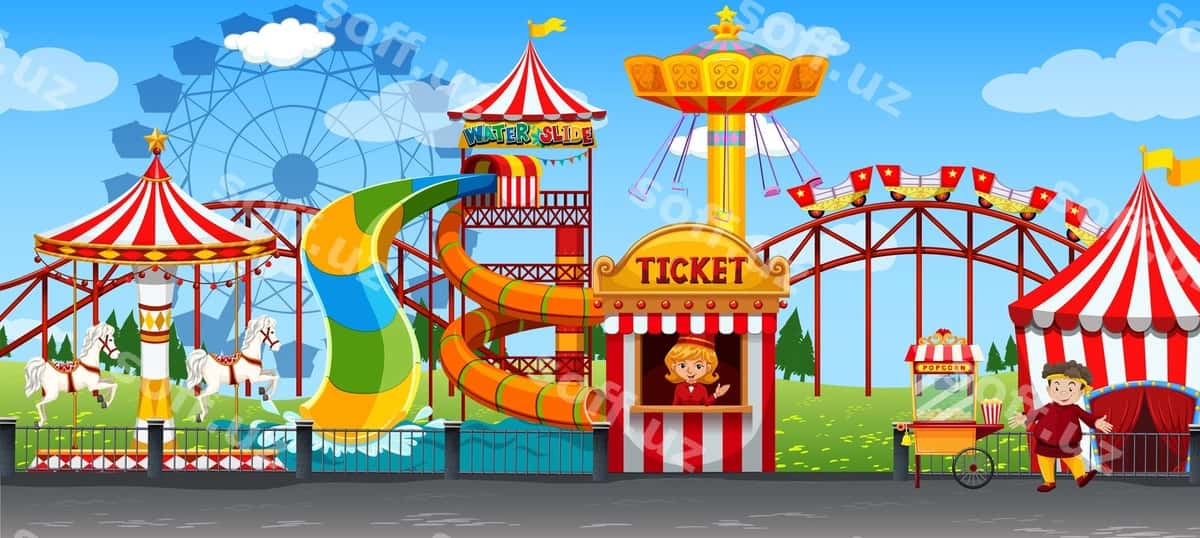 Qiziqarli sirk shablon | Fun circus template 1