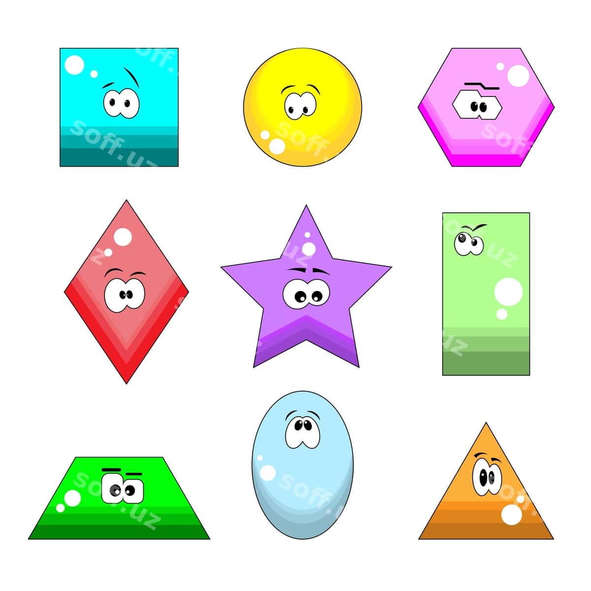 Geometrik shakllar | Geometric shapes 1