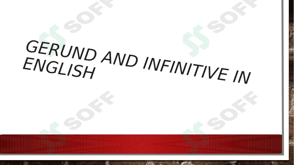 Gerund and infinitive 1