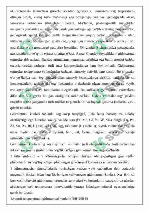 Gidrotermal konlar 2