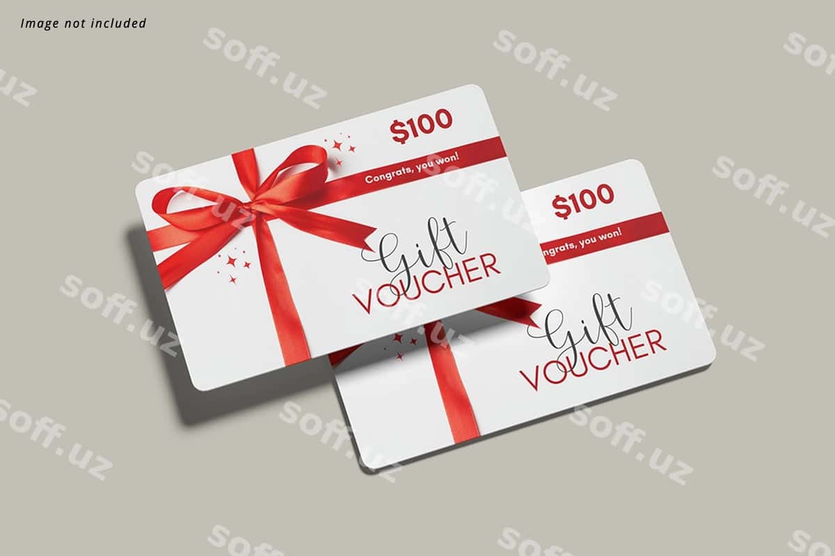 Sovg'a kartasi maketi | Gift card mockup 1