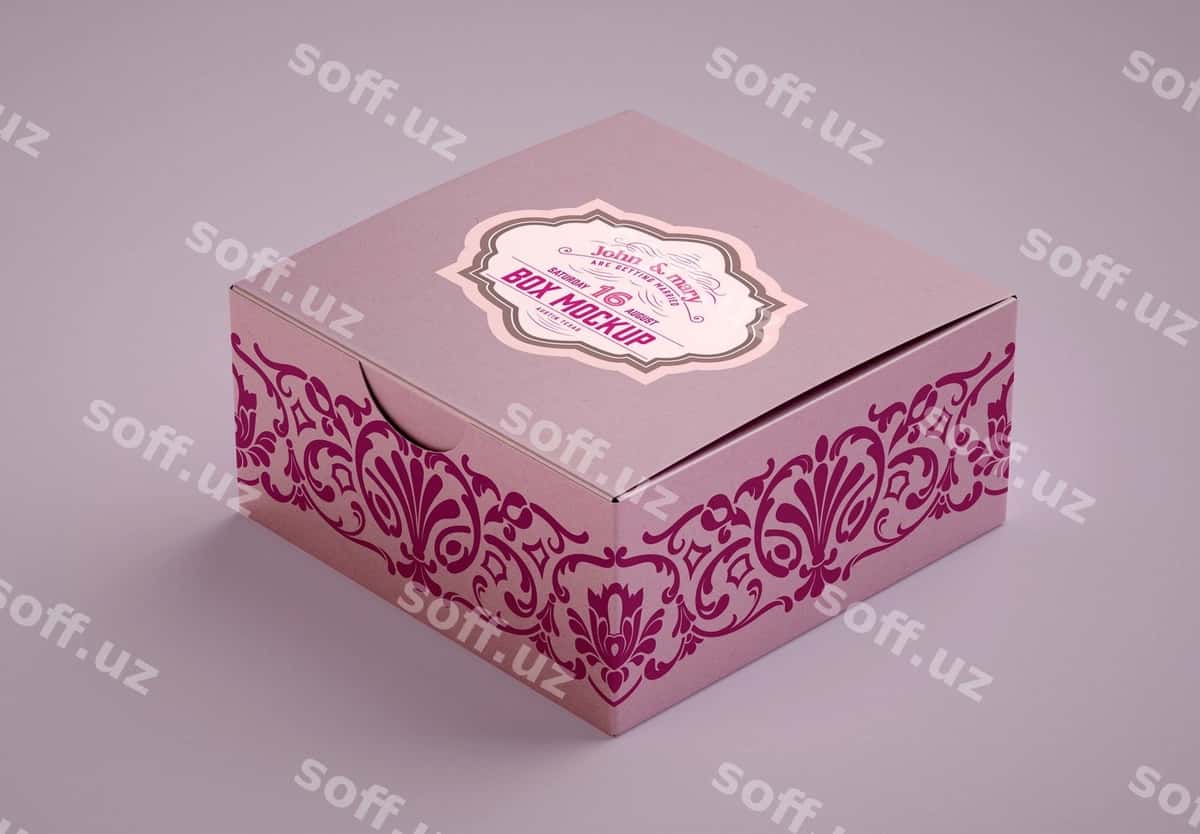 Sovg'a kraft quticha namunasi | Gift kraft box mockup 1
