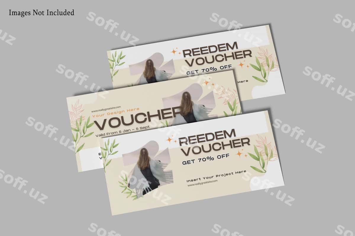 Sovg'a voucher mockup | Gift voucher mockup 1