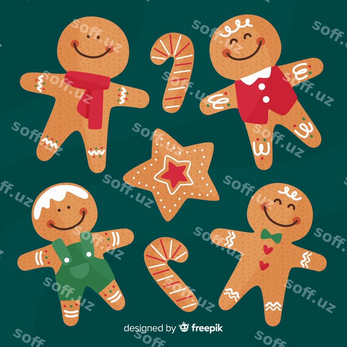 Imbiriy nonlar to'plami | Gingerbread cookies collection 1