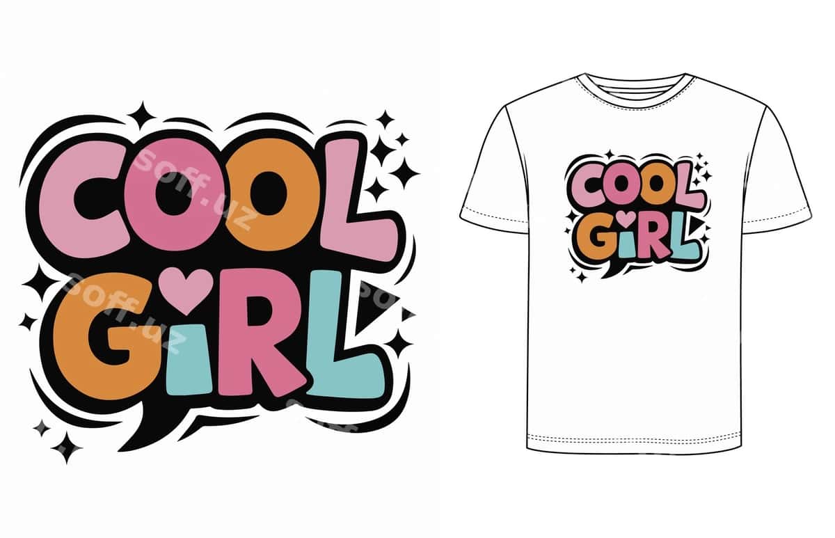 Qizlarcha T-shirt dizayni | Girly t shirt design 1