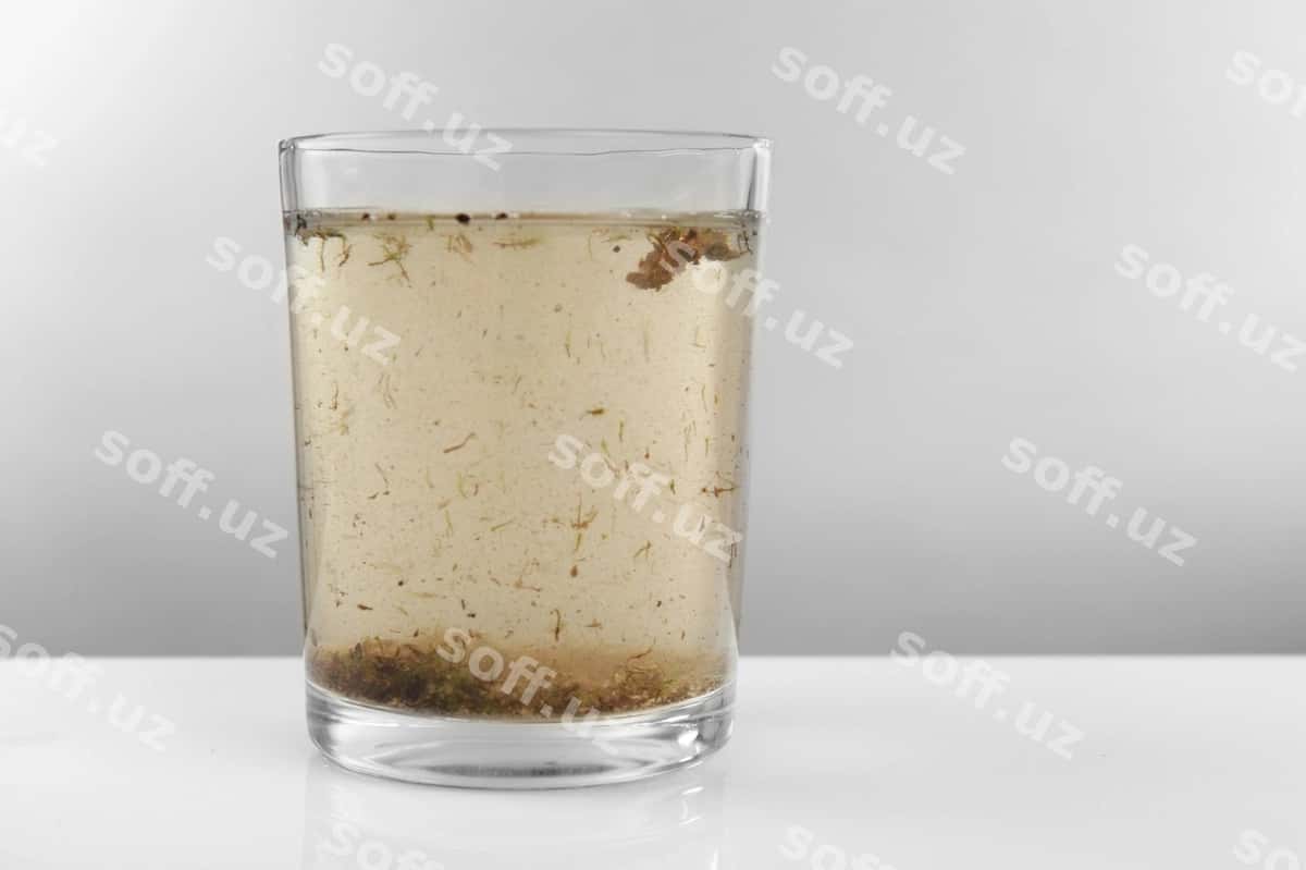 Shisha ifloslangan suv kulrang orqa fonda | Glass contaminated water grey background 1