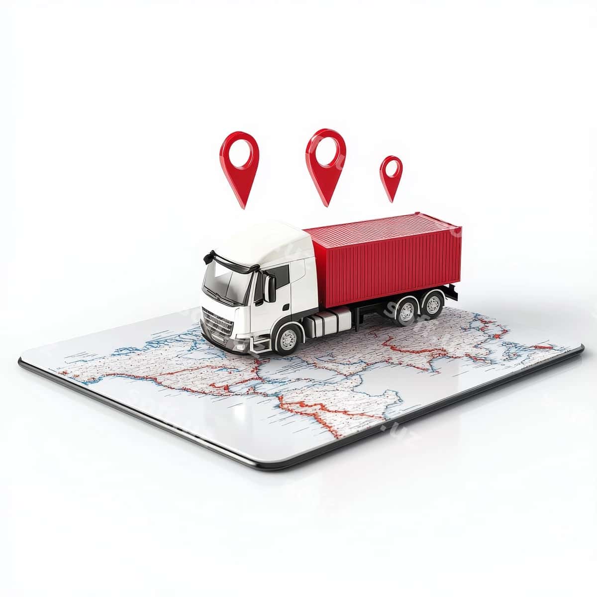Belgilar xaritasi bilan global jo'natishni kuzatish | Global shipment tracking with icons map 1