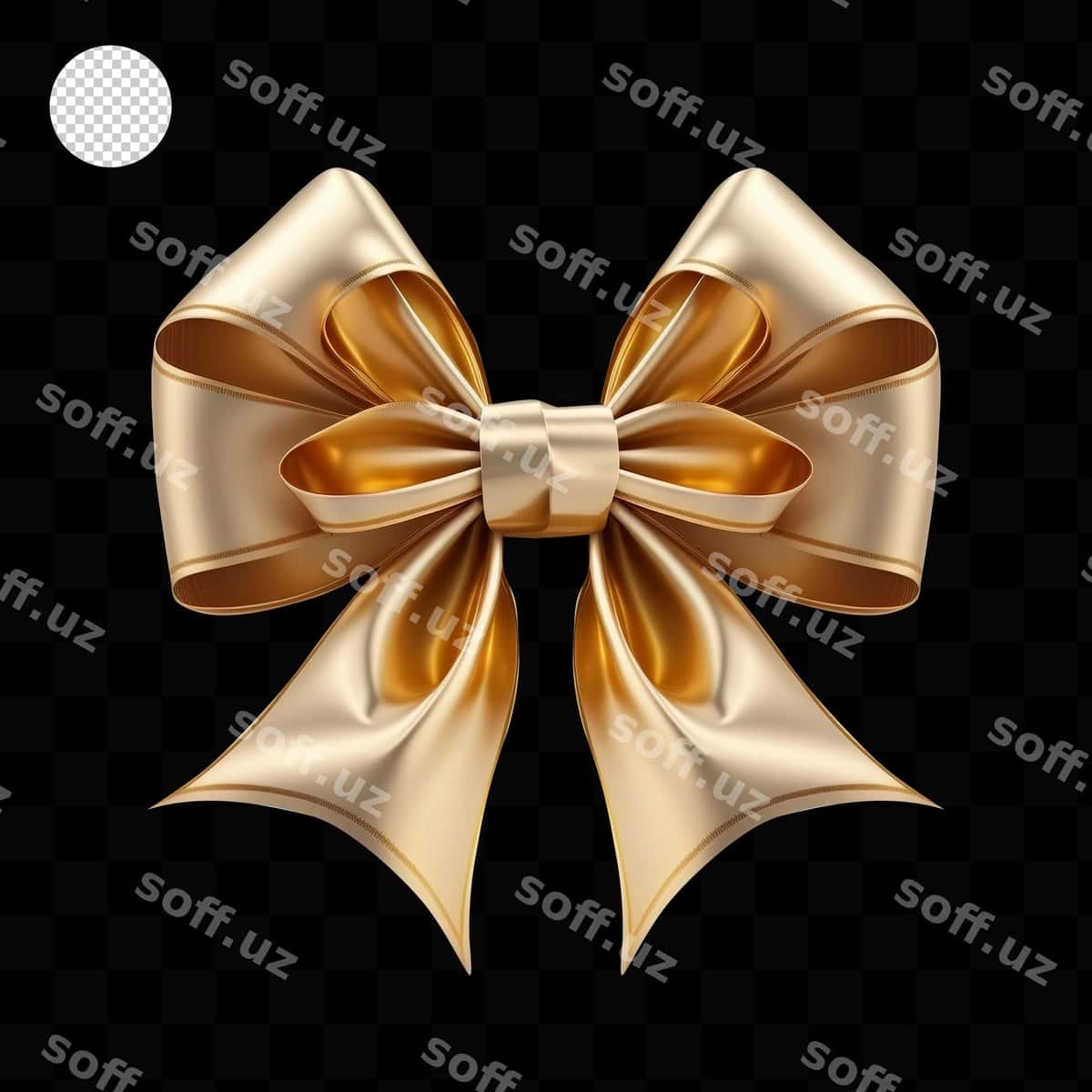 Oltin chishik shiffon | Gold bow ribbon 1